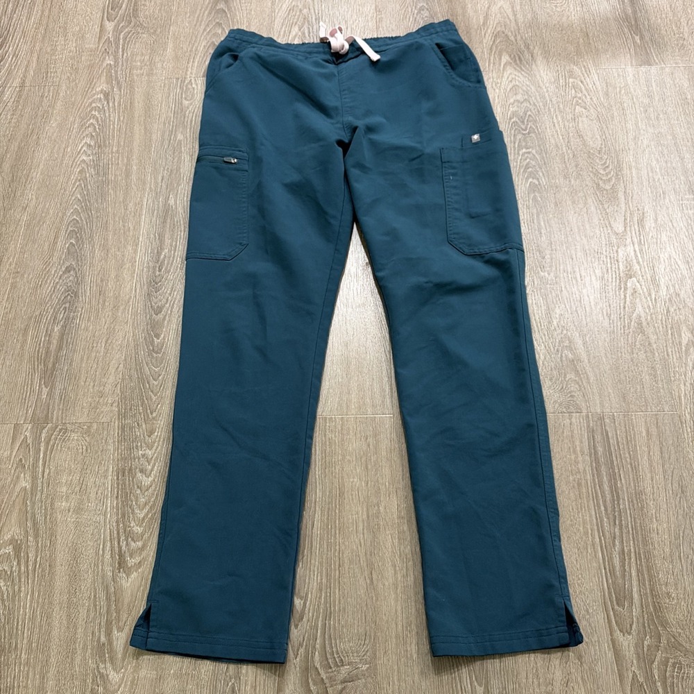 Figs Scrub Pants Bottoms Yola Sz Medium TW2000R Dark Teal PO# 1643 - Picture 1 of 11
